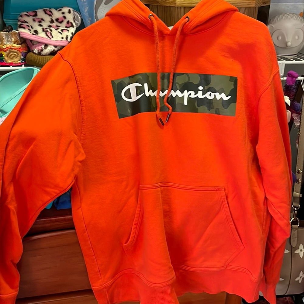 Orange champion sweatshirt